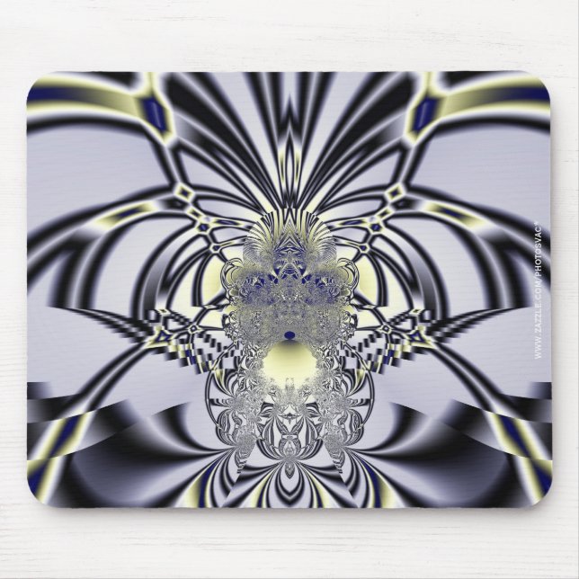 Purple Iris Sacred Geometry Fractal Art Mouse Pad (Front)