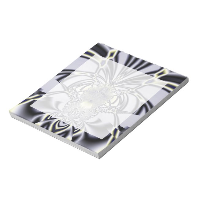 Purple Iris Sacred Geometry Fractal Art Notepad (Rotated)
