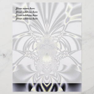 Purple Iris Sacred Geometry Fractal Art Personalized Letterhead