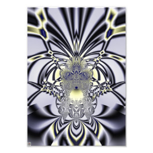 Purple Iris Sacred Geometry Fractal Art Photo Print