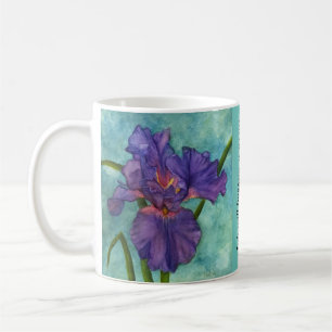 Purple Iris Scriptural Encouragement JW Coffee Mug