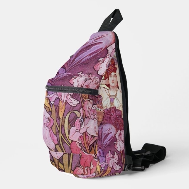 Purple Iris Sling Bag (Right Corner)