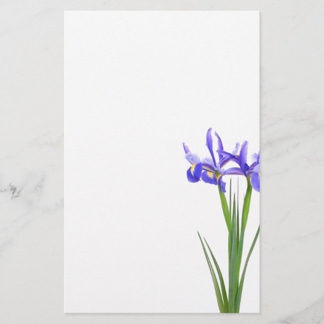 Purple Iris Stationery (Front)