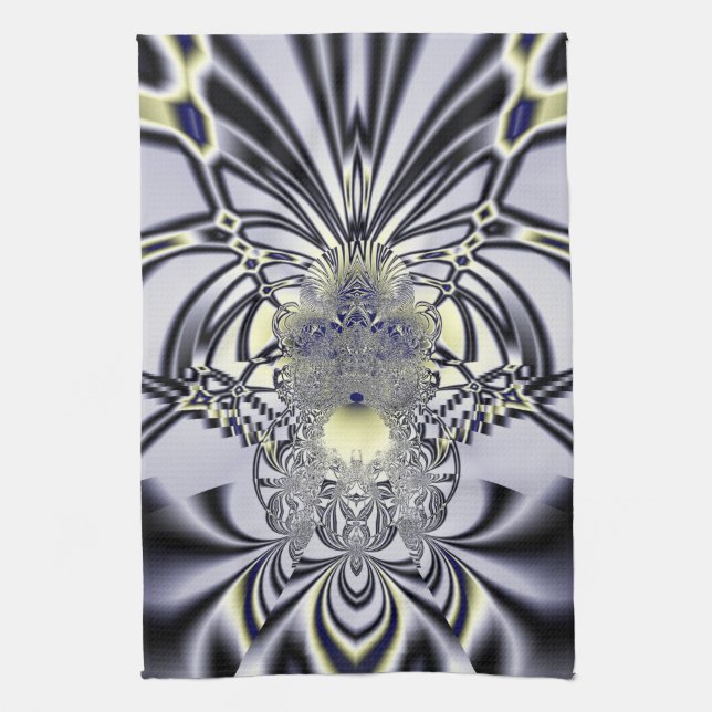 Purple Iris Tea Towel (Vertical)