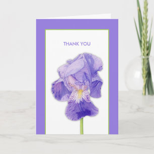 Purple Iris Thank You Card