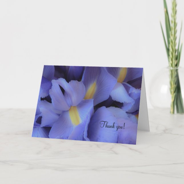 Purple Iris Thank You Mulit-Purpose Greeting Card (Front)