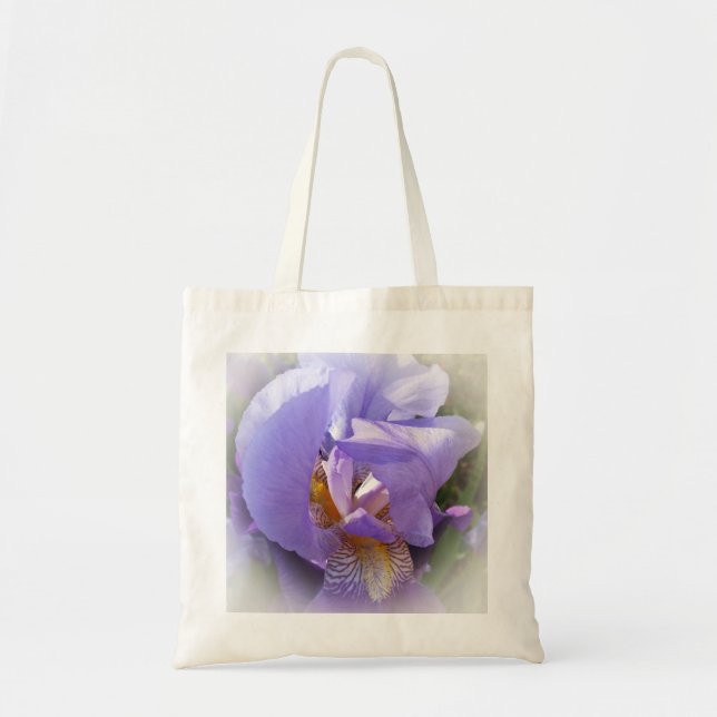 purple iris tote bag (Front)