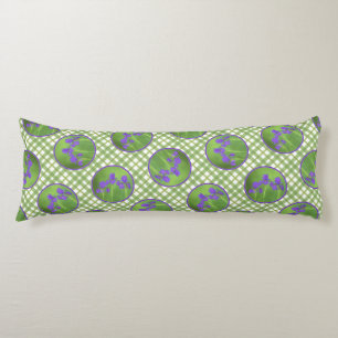Purple Iris Trio Painting Original Flower Art Body Cushion