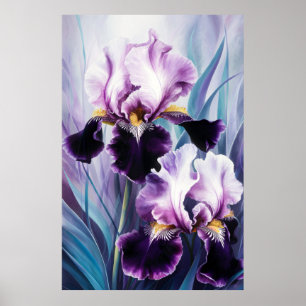 *~*  Purple Iris Wall Art vertical Poster