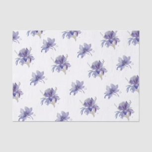 Purple Iris Watercolor Wedding Tissue Paper