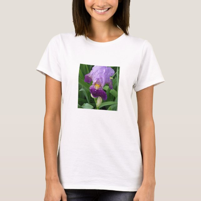 Purple Iris Womans T-Shirt (Front)