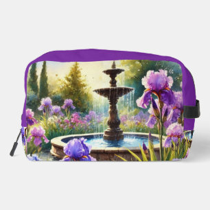 Purple Irises Flower Garden Toiletry Bag