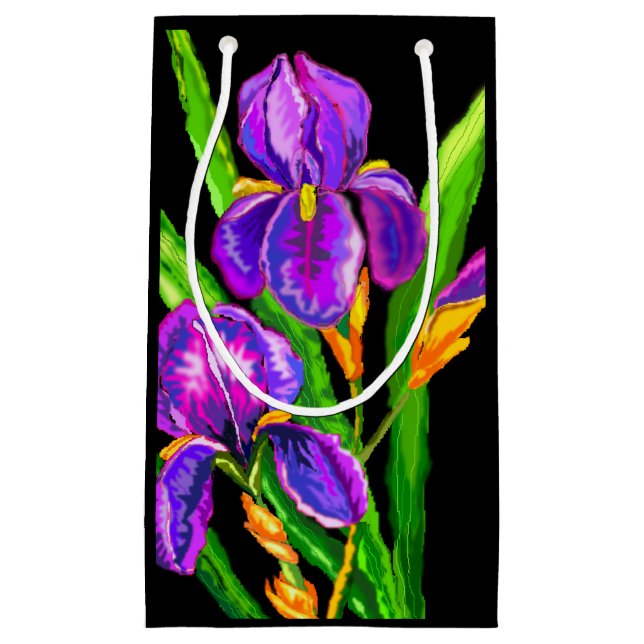Purple Irises Gift Bag (Front)
