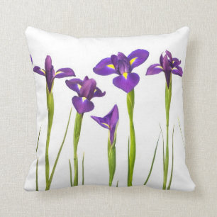 Purple Irises - Iris Flower Customised Template Cushion