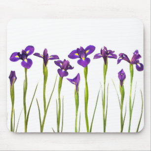 Purple Irises - Iris Flower Customised Template Mouse Pad