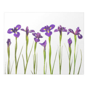 Purple Irises - Iris Flower Customised Template Notepad