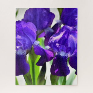 Purple Irises Iris Flower Jigsaw Puzzle