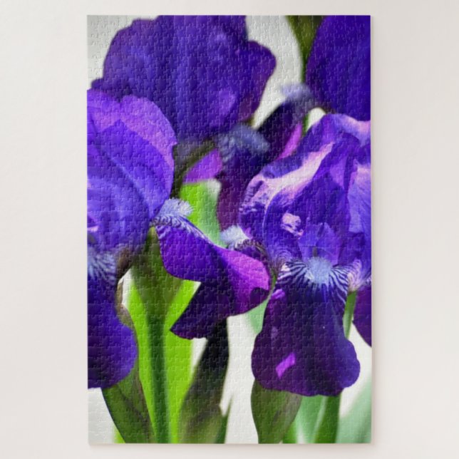 Purple Irises Iris Flower Jigsaw Puzzle (Vertical)
