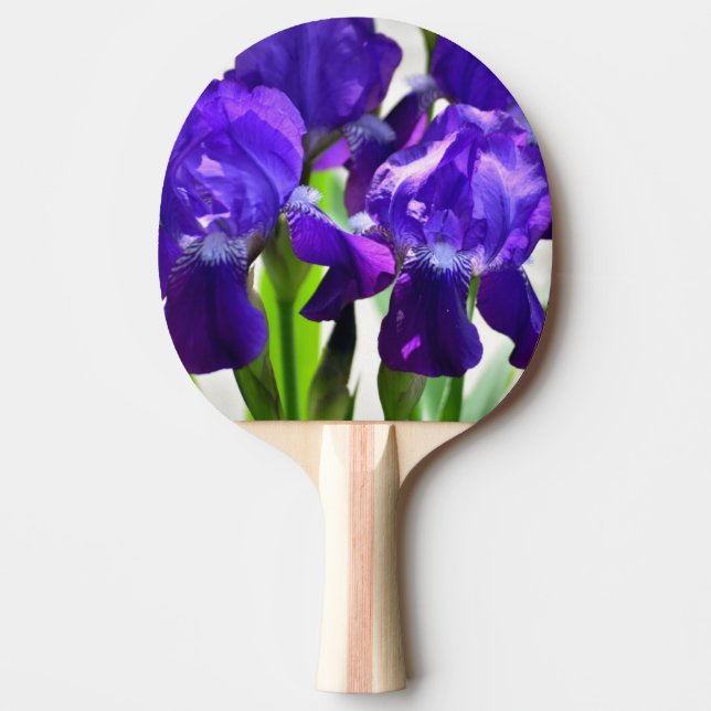 Purple Irises Iris Flower Ping Pong Paddle (Front)