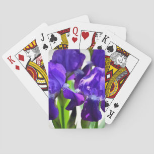 Purple Irises Iris Flower Playing Cards
