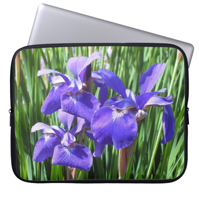 Purple Irises Laptop Sleeve (Front)