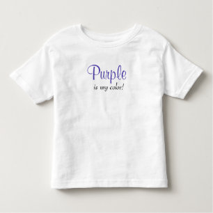 Purple Is My Colour Quote Toddler T-Shirt