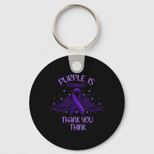 Purple Is Stronger Than You Think I Pancreatic Can Key Ring