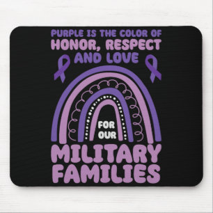 Purple Is The Colour Of Honour Respect Love Milita Mouse Pad