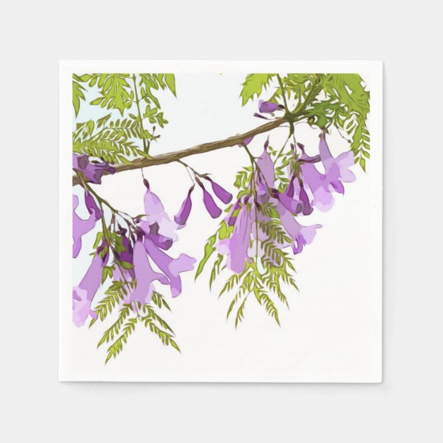 Purple Jacaranda Flowers Napkin (Front)