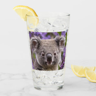 Purple Jacaranda Koala Bear, Glass