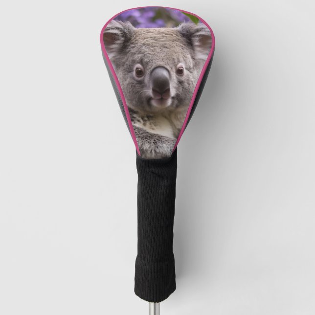 Purple Jacaranda Koala Bear, Golf Head Cover (Front)