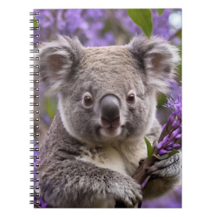 Purple Jacaranda Koala Bear, Notebook