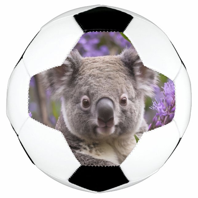 Purple Jacaranda Koala Bear, Soccer Ball (Front)