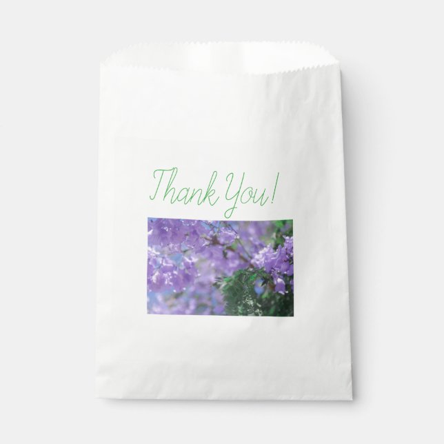 Purple Jacaranda Tree Flowers Favour Bag (Front)