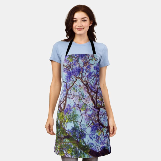 Purple Jacaranda Tree Oil Paint, Apron (Worn)