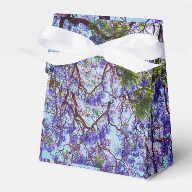 Purple Jacaranda Tree Oil Paint, Gift Favour Box (Front Side)