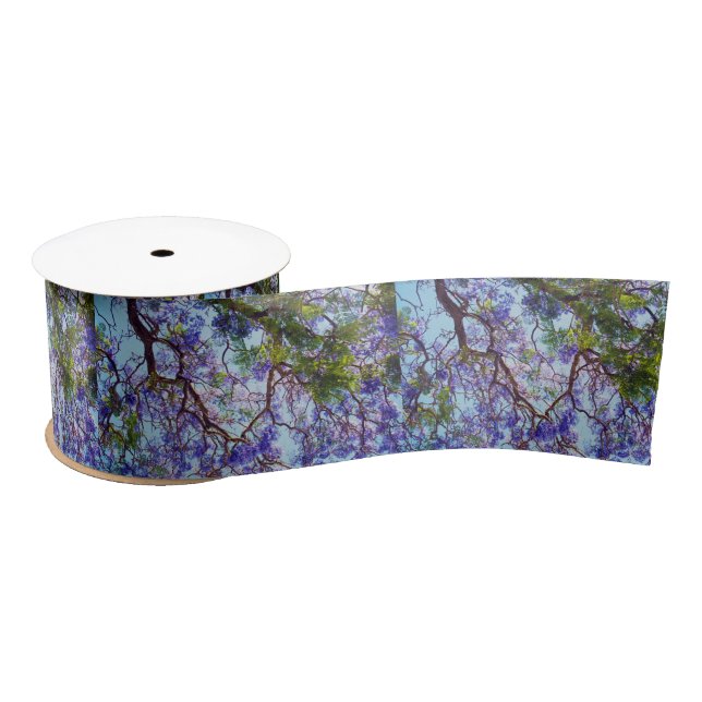 Purple Jacaranda Tree Oil Paint, Satin Ribbon (Spool)