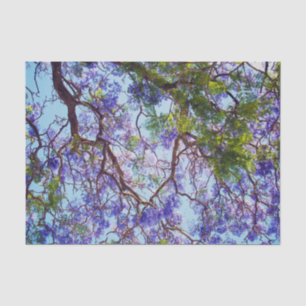 Purple Jacaranda Tree Oil Paint, Tissue Paper