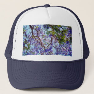 Purple Jacaranda Tree Oil Paint, Truckers Hat