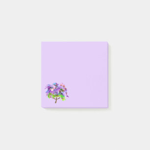 Purple Jacaranda tree watercolor art Post-it Notes