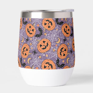 Purple Jack-O-Lantern Halloween Pattern