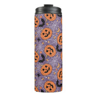 Purple Jack-O-Lantern Halloween Pattern