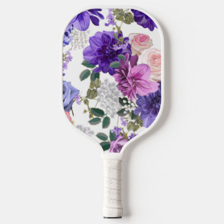 Purple Japanese Flowers Pickle Ball Pickleball Paddle