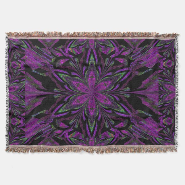 Purple Jasmine Throw Blanket (Front)