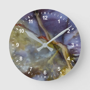 Purple Jasper Round Clock