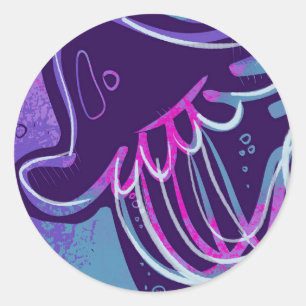 Purple Jellyfish Stickers