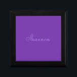 Purple Jewellery Box<br><div class="desc">"BUY NOW" This jewellery box has a purple coloured top. Customise with a name or date. Choose your box size and frame colour. Purchase my purple jewellery box today.</div>