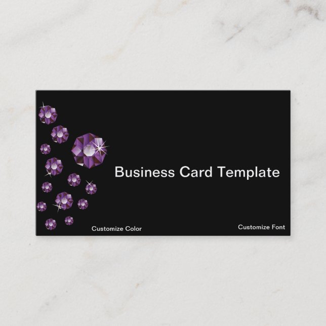Purple Jewels Amethyst Business Cards (Front)
