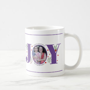 Purple Joy with berries Christmas photo Coffee Mug
