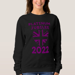 Purple Jubilee 2022 Union Jack Heart Platinum Jub Sweatshirt